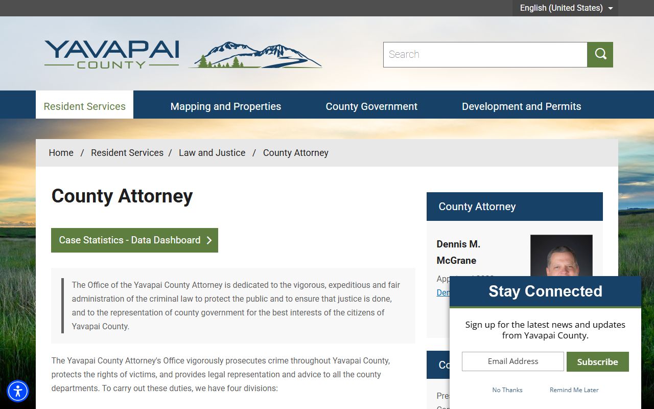 Yavapai County court records after arrest County Attorney Dennis McGrane page